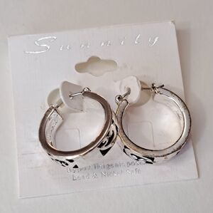 Sunnity silver hoops